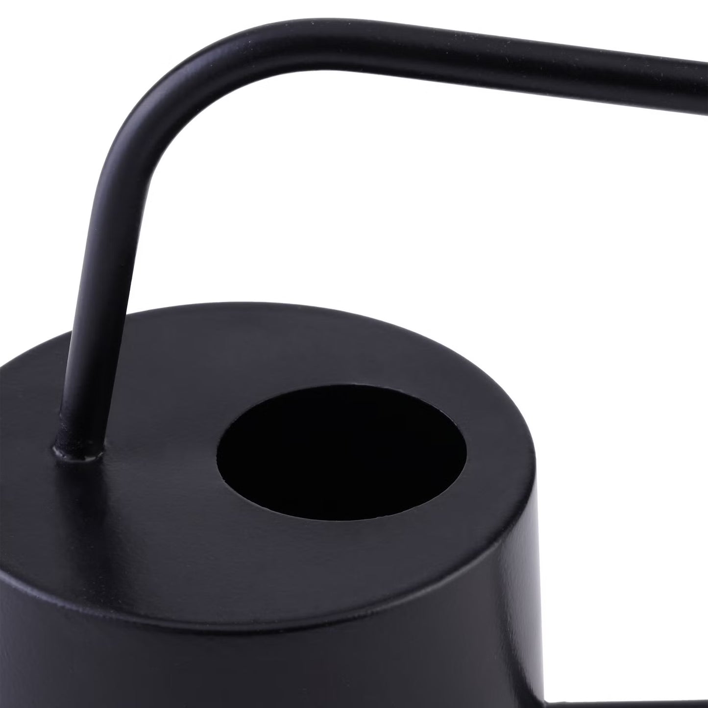 Black Metal Watering Can for Garden