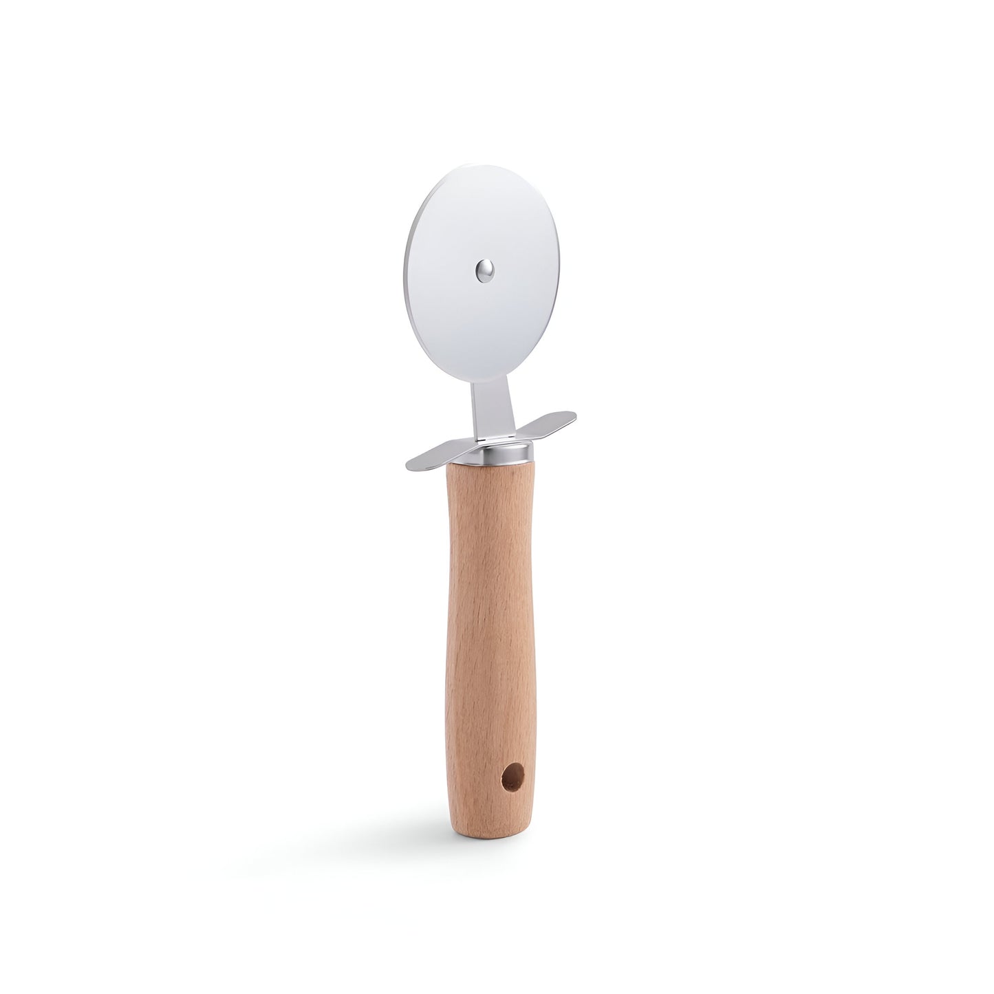 Silva Beech Wood Pizza Cutter Stainless Steel, Safety Guard
