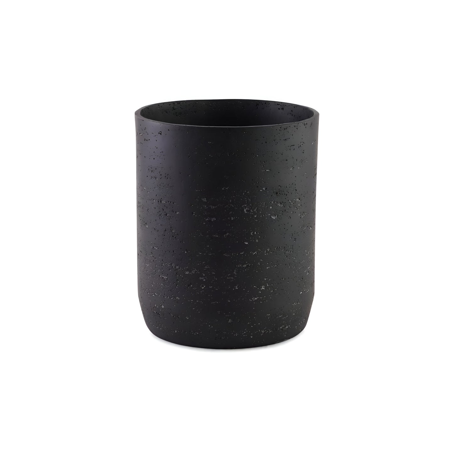 Noir Black Polyresin Waste Bin Round, Heavy Duty
