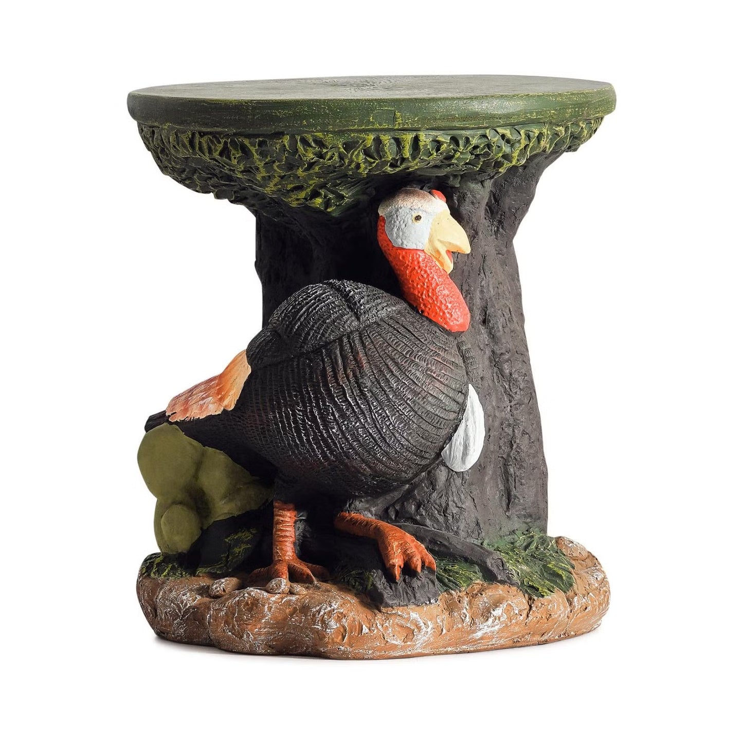 Clay Hen Design Garden Decor Stool, Grey