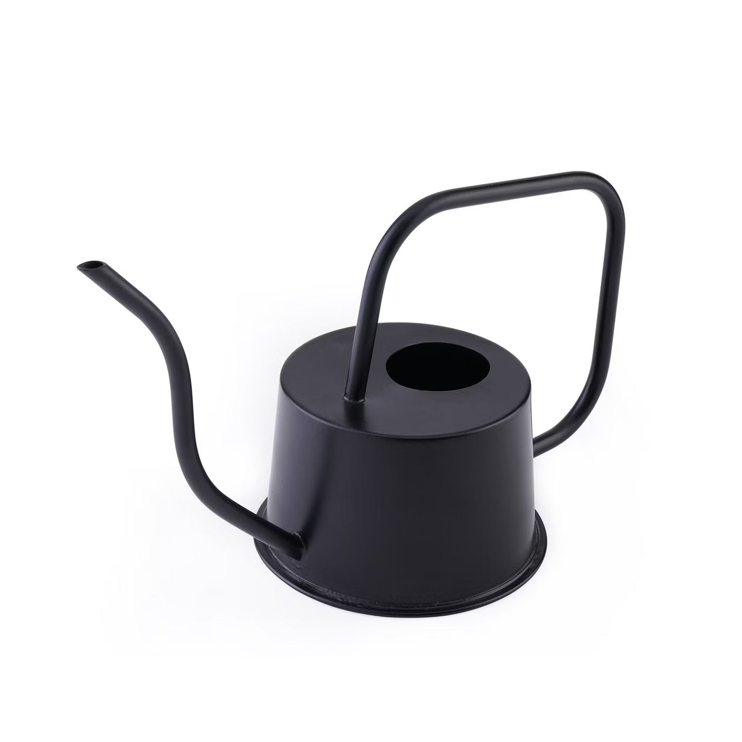 Black Metal Watering Can for Garden
