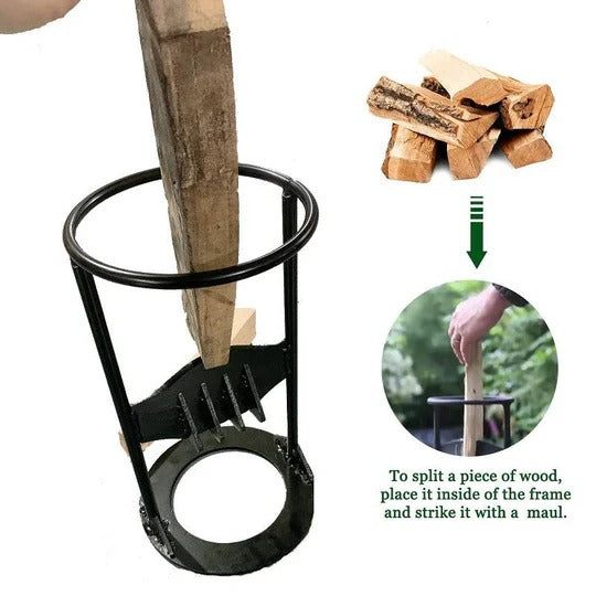 Manual Firewood Splitter with Fixed Wedge Design