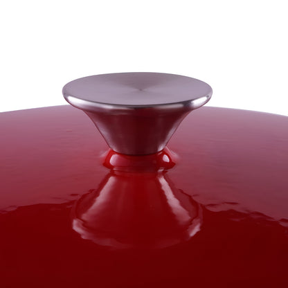 Vermillio Enameled Cast Iron Cooking Pot, Ombre Red