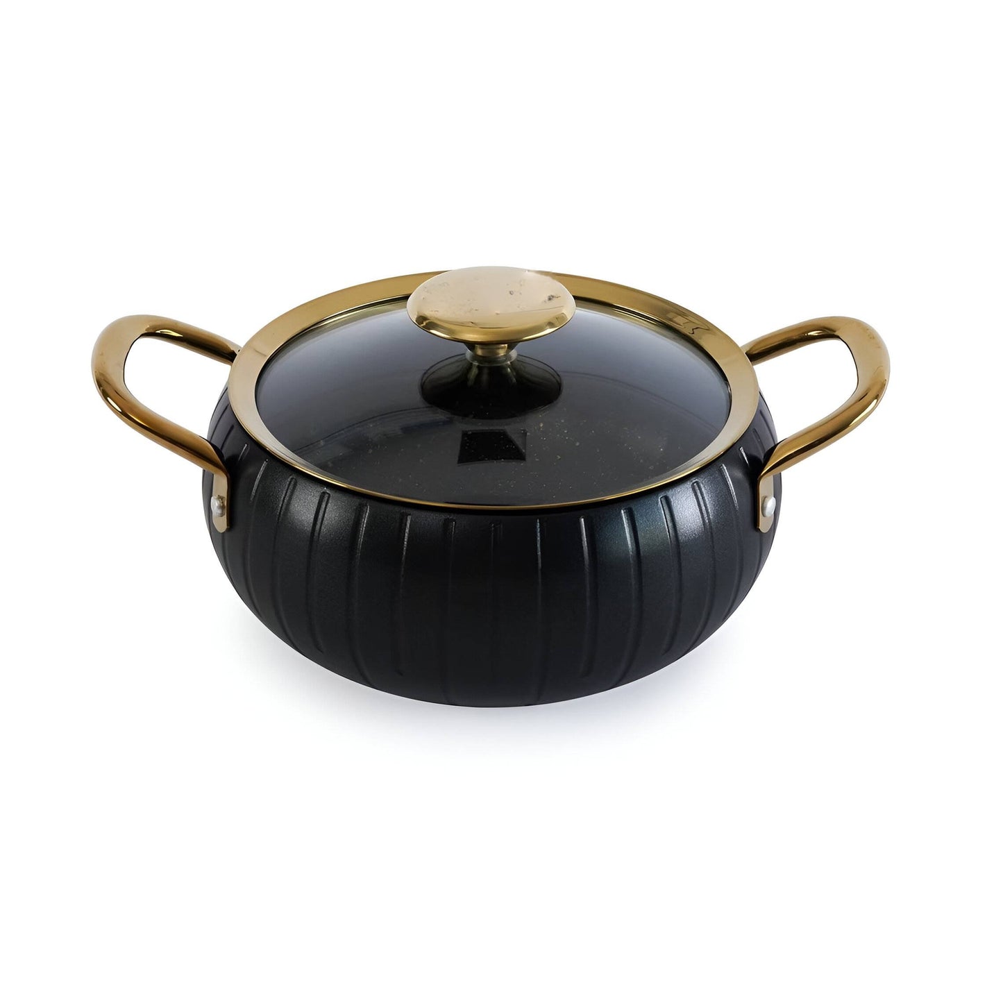Obsidian 5-Piece Cookware Set Black Aluminum, Induction
