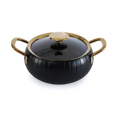 Obsidian 5-Piece Cookware Set Black Aluminum, Induction