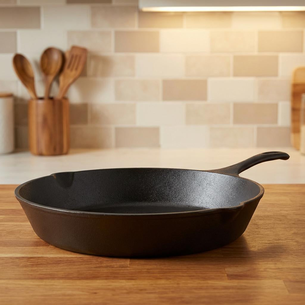 Titan Pre-Seasoned Cast Iron Fry Pan, Induction Safe