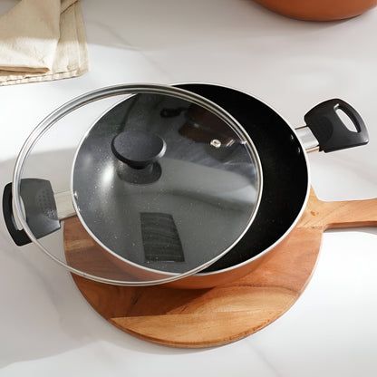 Ambera Non-Stick Cookware Set 8-Piece, Copper Induction