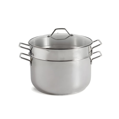 Vapore Stainless Steel Steamer with Lid, Mirror Finish