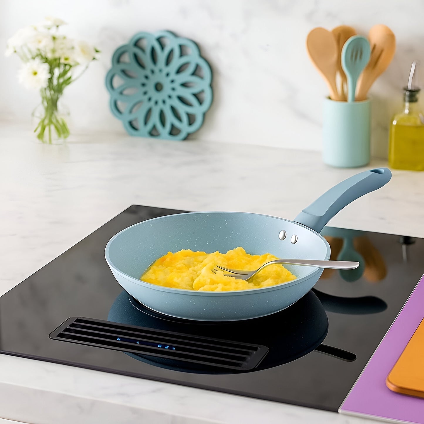 Verde 4-Piece Cookware Set Mint Green, Non-Stick