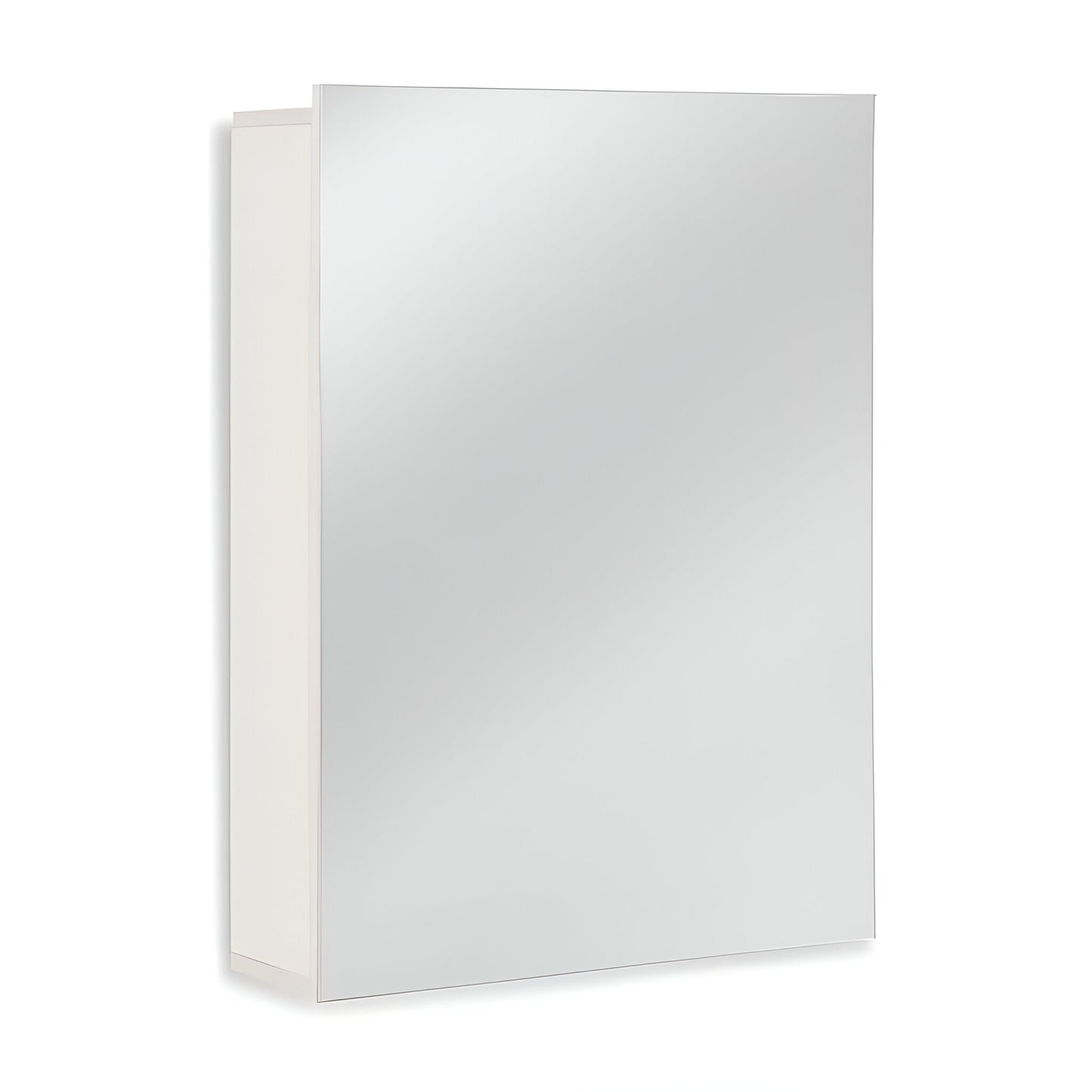 Solis White Medicine Cabinet Wall Mount, Mirrored Door