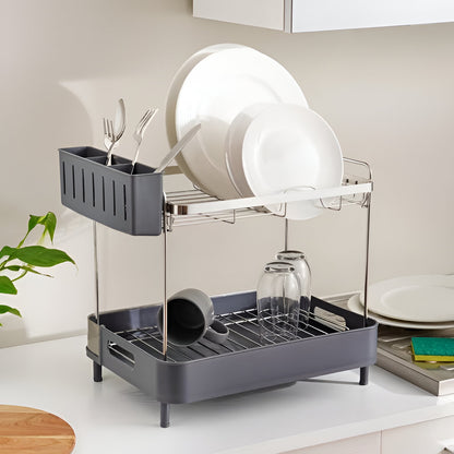 Lumina Stainless Steel 2-Tier Dish Rack