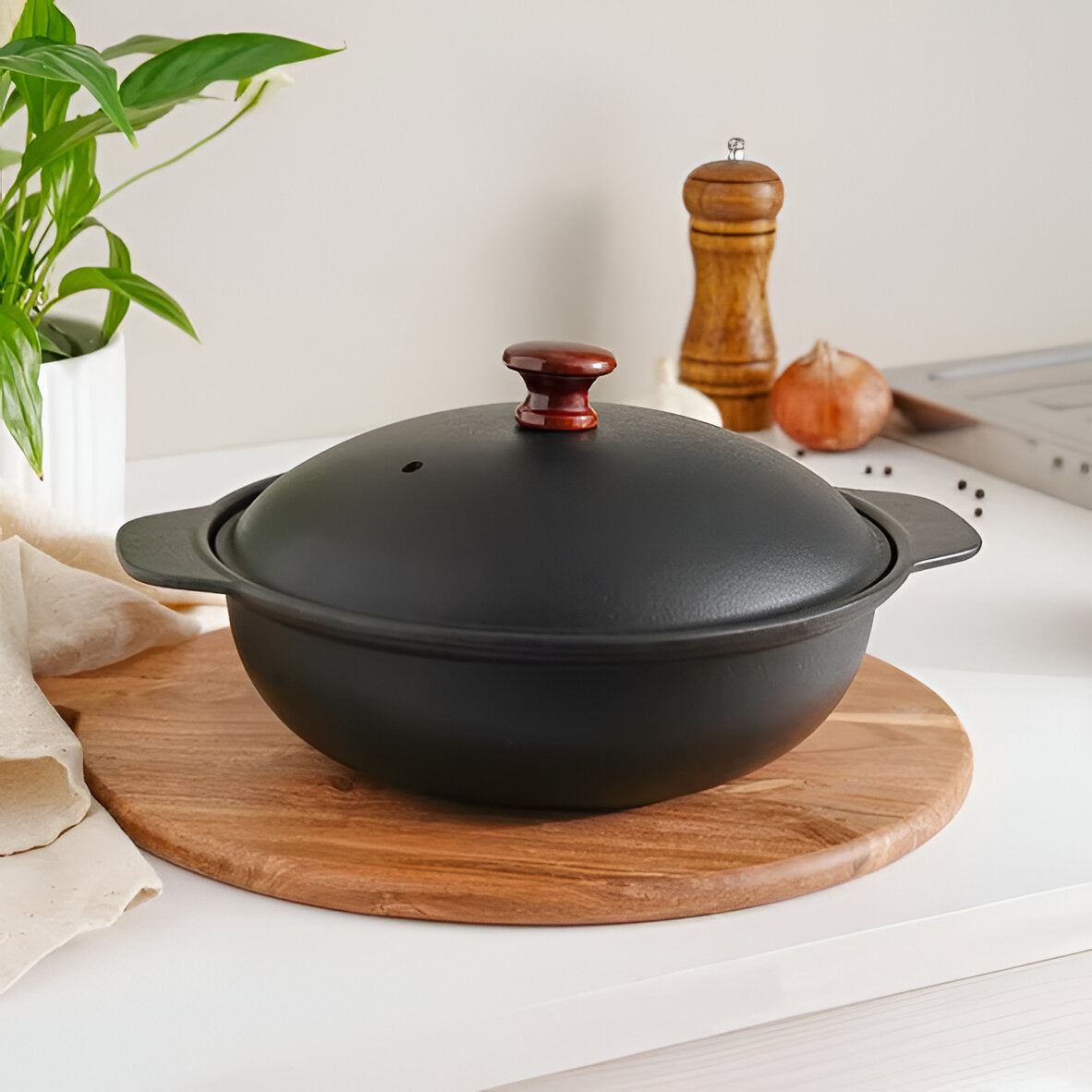 Vulcan Pre-Seasoned Cast Iron Kadai 9.45 inches, Induction