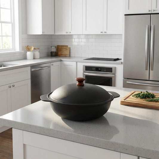 Vulcan Pre-Seasoned Cast Iron Kadai 9.45 inches, Induction