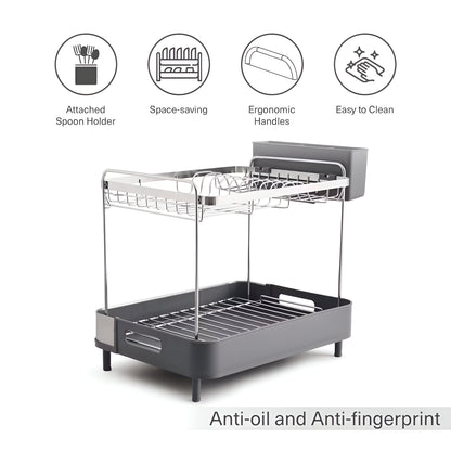 Lumina Stainless Steel 2-Tier Dish Rack