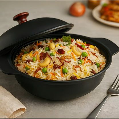 Vulcan Pre-Seasoned Cast Iron Kadai 9.45 inches, Induction