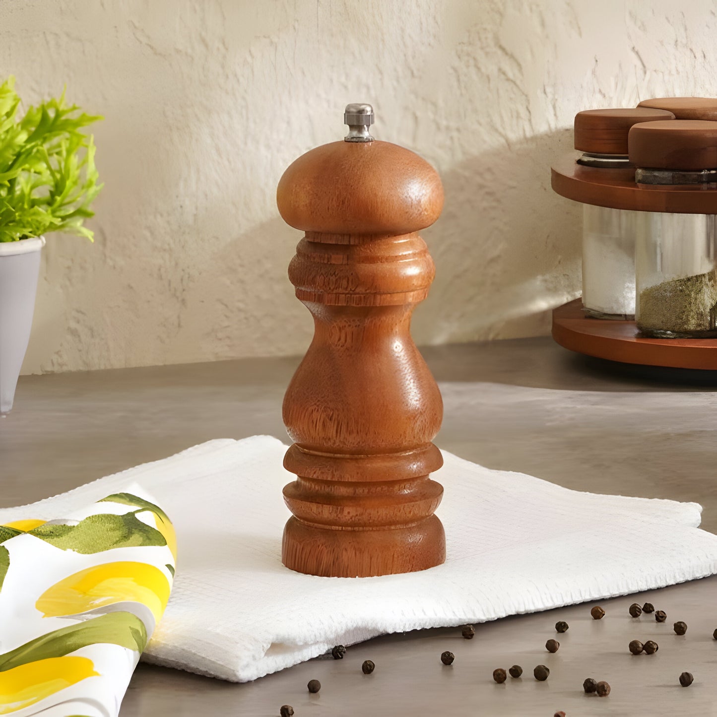 Arbor Acacia Wood Pepper Grinder, Smooth Mechanism