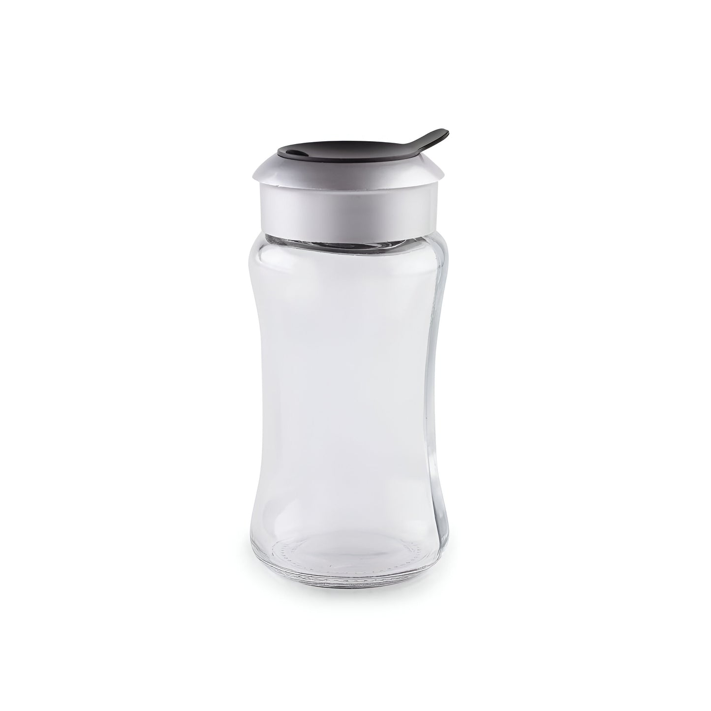 Orion 8-Piece Glass Spice Jar Set Metal Stand, Clear