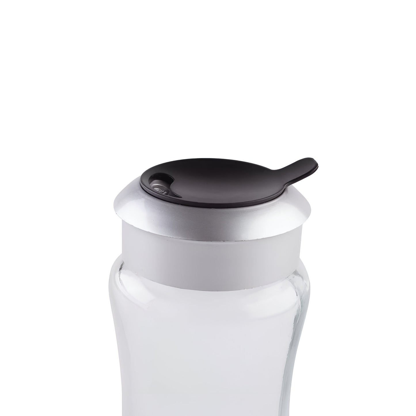 Orion 8-Piece Glass Spice Jar Set Metal Stand, Clear
