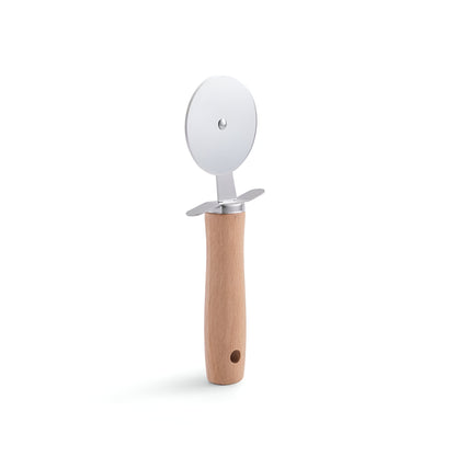 Silva Beech Wood Pizza Cutter Stainless Steel, Safety Guard