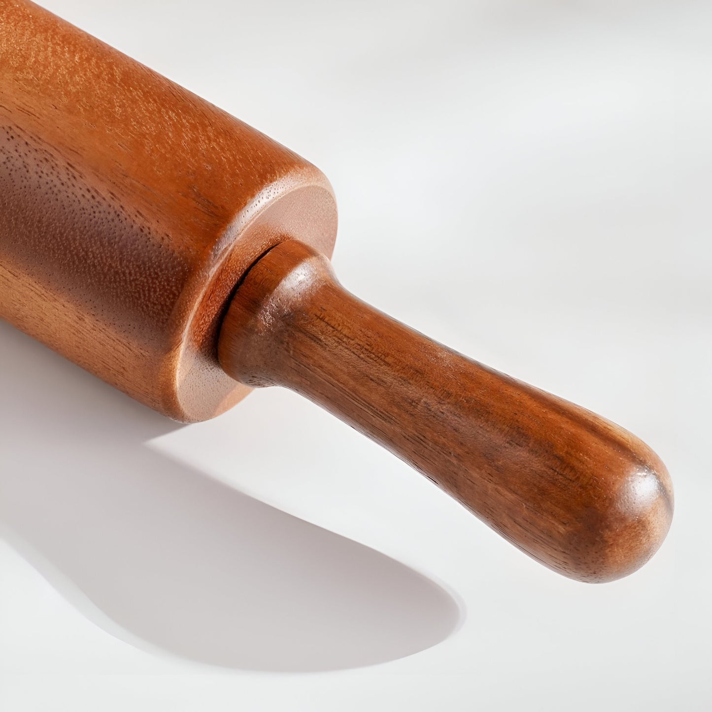Silas Natural Acacia Rolling Pin 19.69", Ergonomic Grip