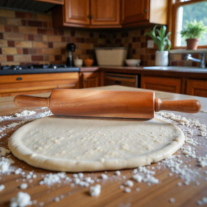 Silas Natural Acacia Rolling Pin 19.69", Ergonomic Grip