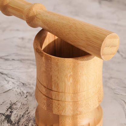 Osha Bamboo Mortar & Pestle Set Natural, Lightweight