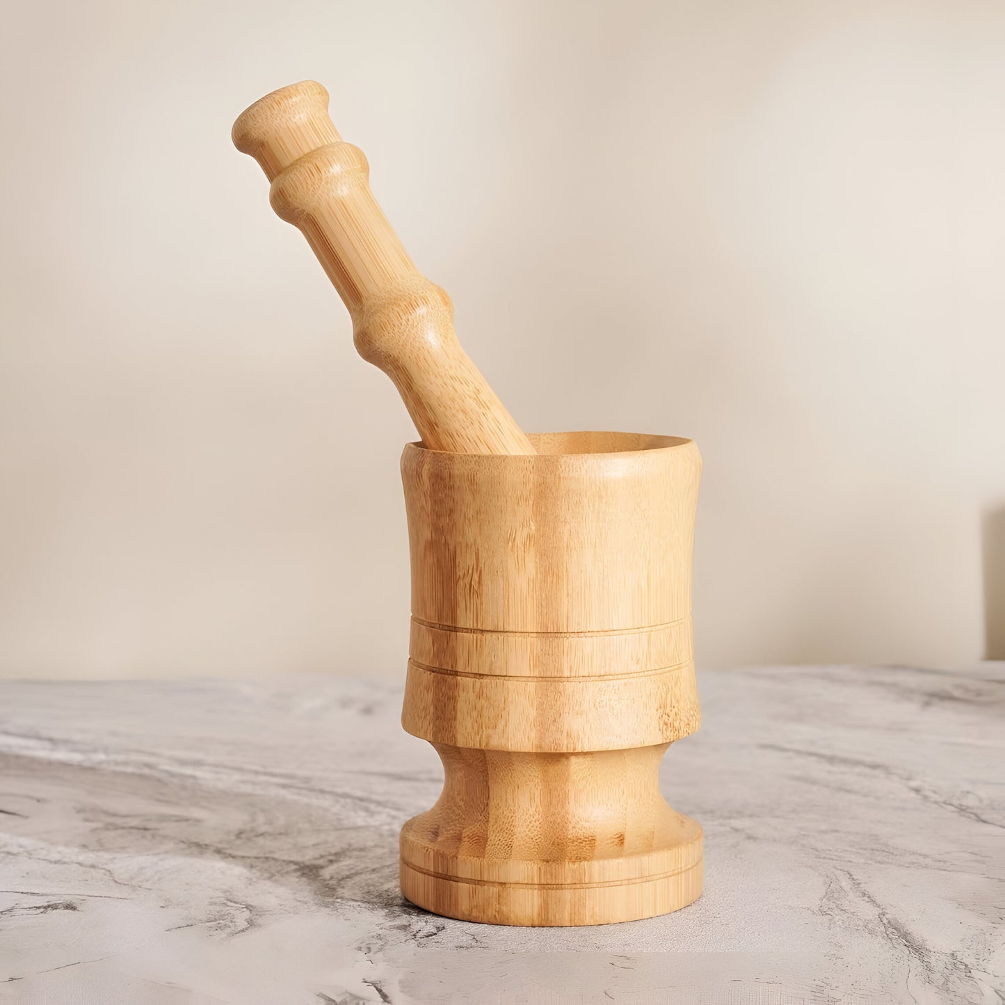 Osha Bamboo Mortar & Pestle Set Natural, Lightweight