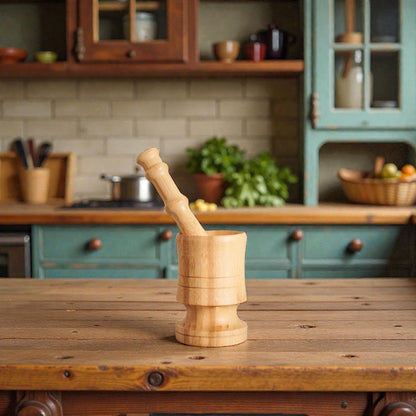 Osha Bamboo Mortar & Pestle Set Natural, Lightweight