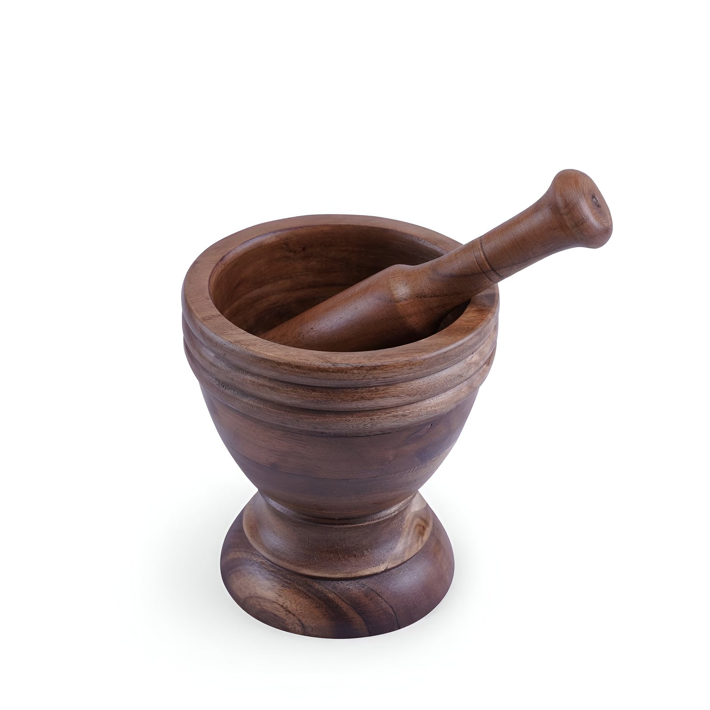 Terra Natural Acacia Mortar Pestle Wood, Hand Carved