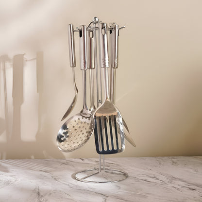 Argent Stainless Steel Utensils Set 7-Piece, Chrome Finish