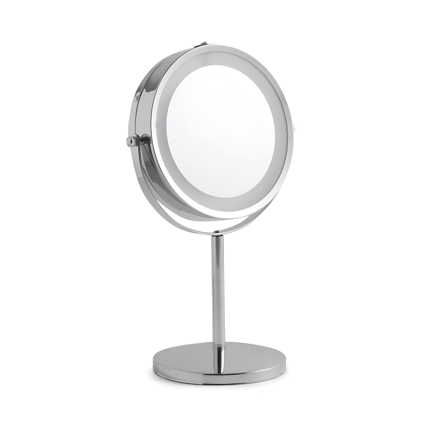 Lumina Silver LED Vanity Mirror 1x/5x Magnification, Chrome