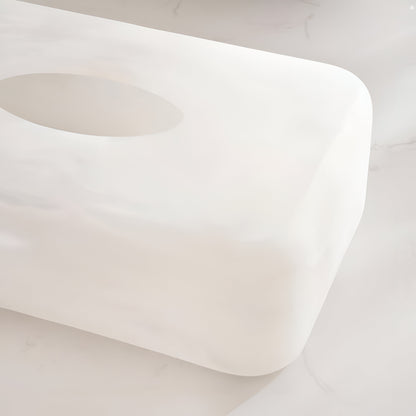 Nova White Resin Tissue Box Cover Rectangular, Heavy Duty