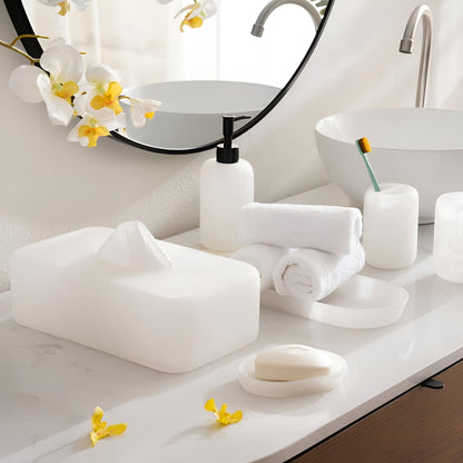 Nova White Resin Tissue Box Cover Rectangular, Heavy Duty
