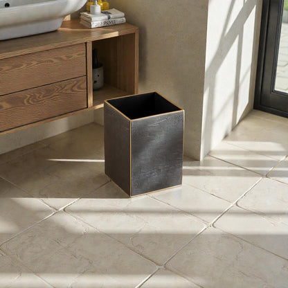 Eclipse Black Resin Waste Bin Square, Durable