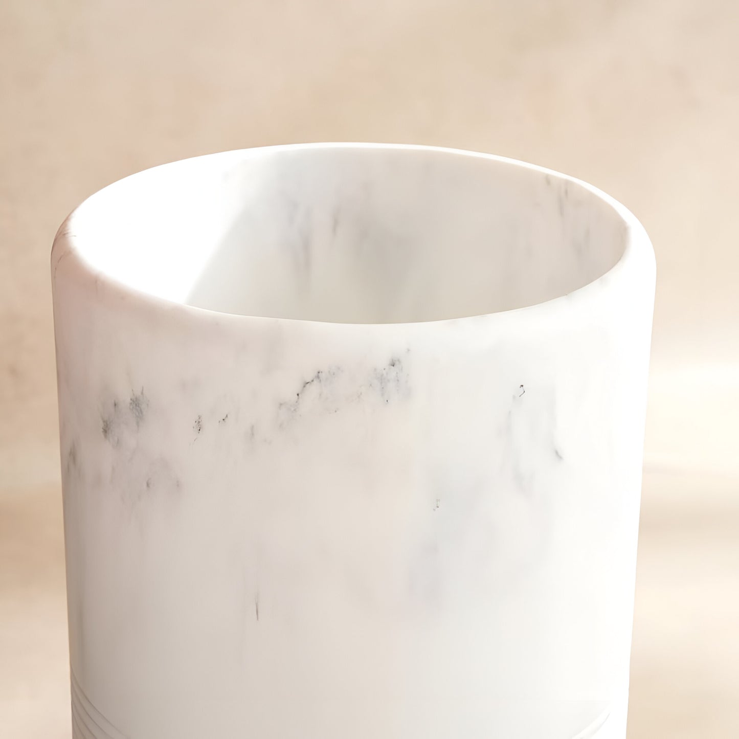 Orion White Polyresin Waste Bin Square, Durable