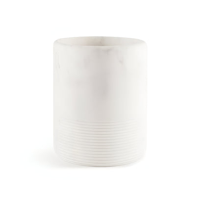 Orion White Polyresin Waste Bin Square, Durable