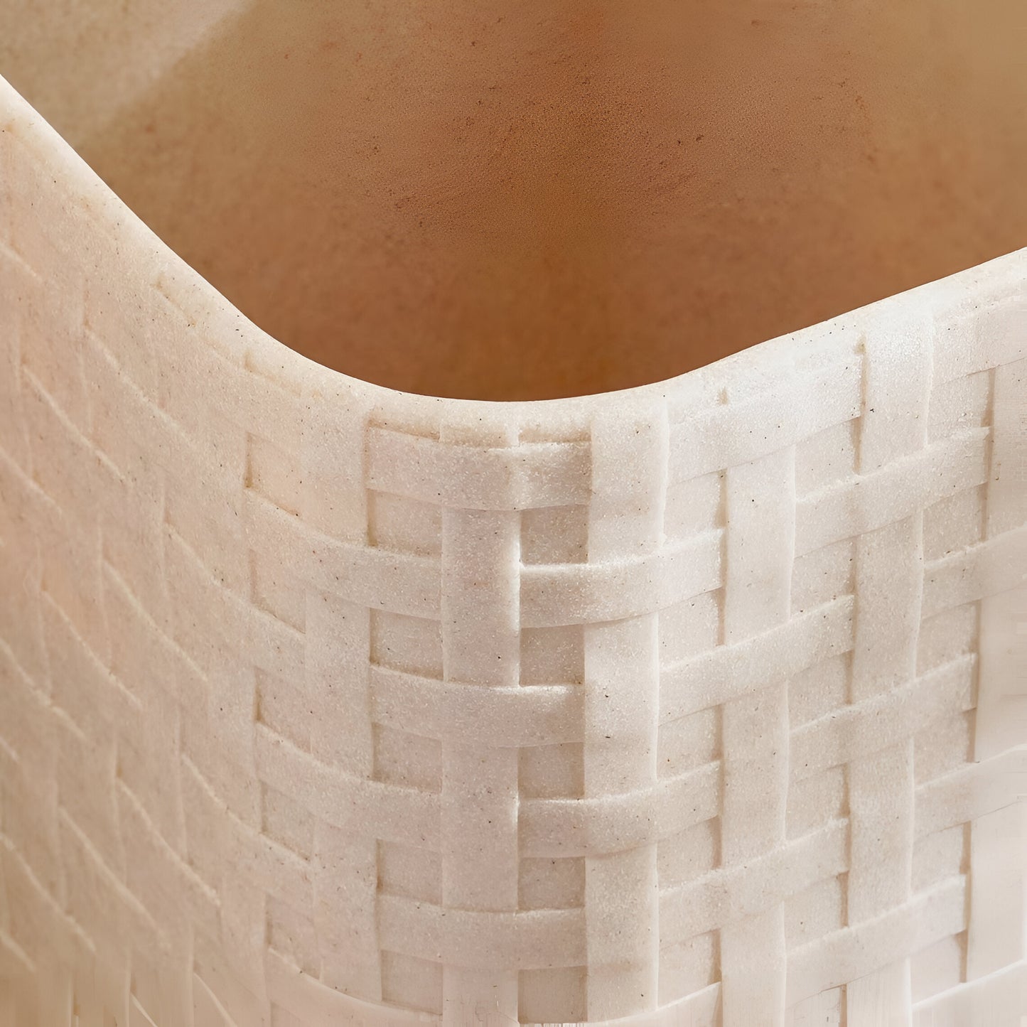 Sahara Sand Resin Waste Bin Square, Durable