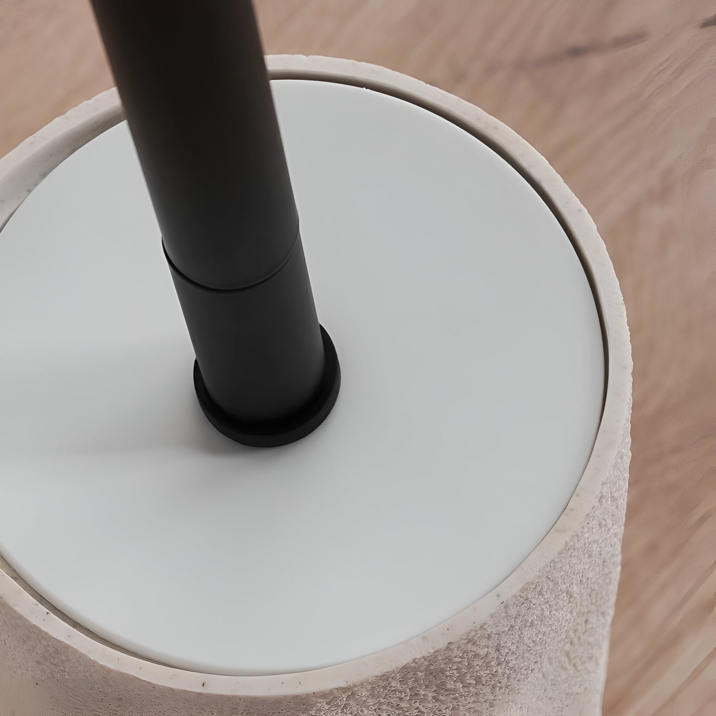 Ridge Cream Toilet Brush with Holder Textured, Durable
