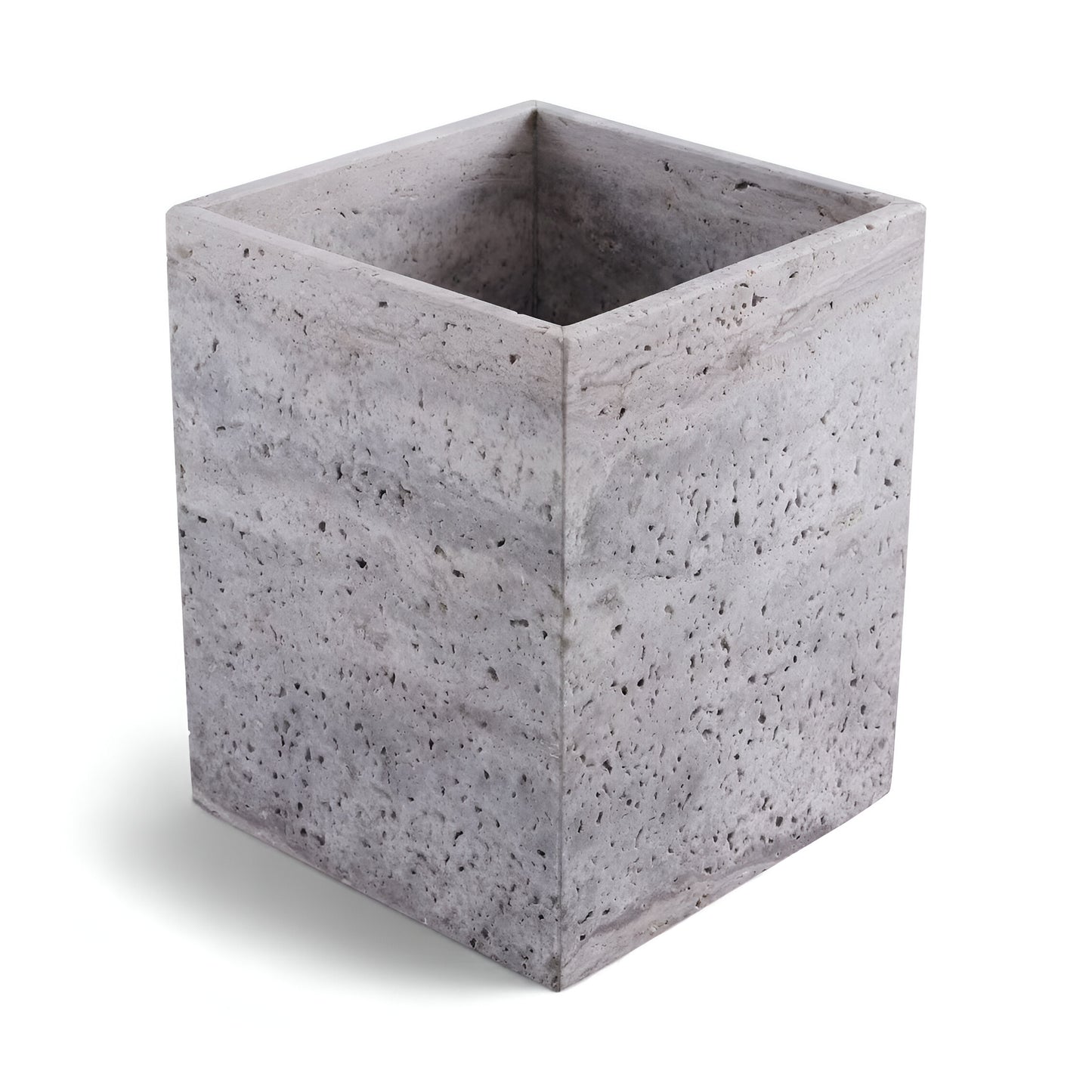Vera Gray Marble Waste Bin, Heavy Duty