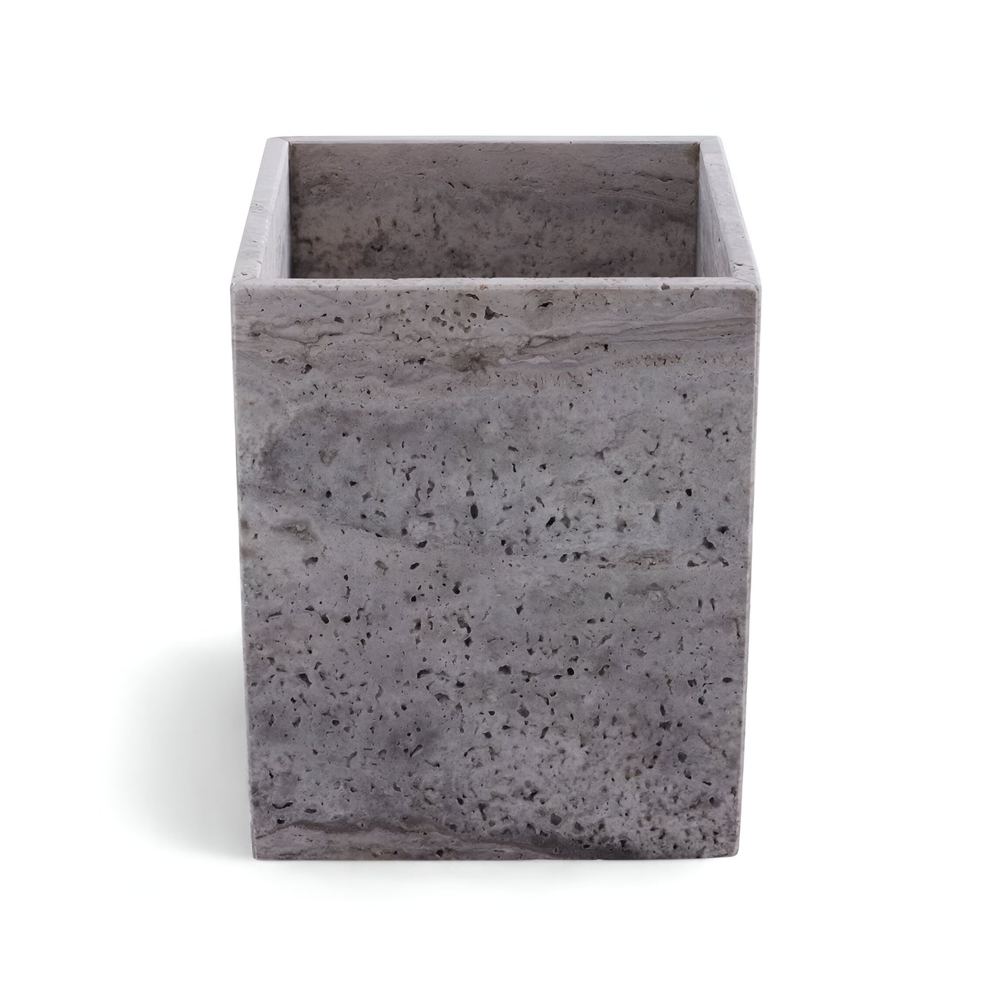 Vera Gray Marble Waste Bin, Heavy Duty