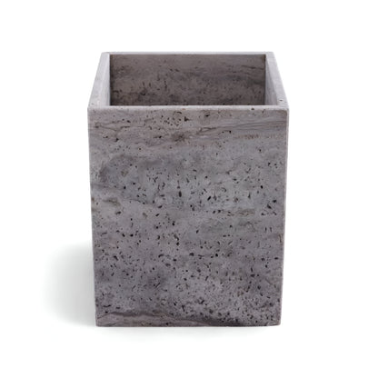 Vera Gray Marble Waste Bin, Heavy Duty