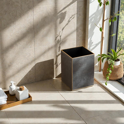 Eclipse Black Resin Waste Bin Square, Durable