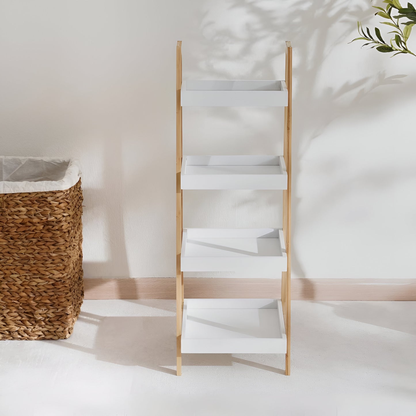 Arlo Bamboo Storage Shelf Natural, Space Saving
