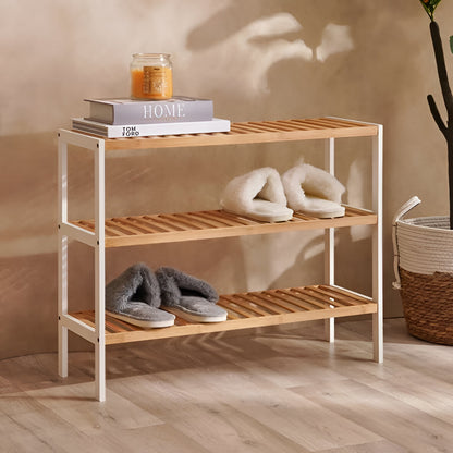 Zenna 3-Tier Bamboo Rack Natural, Space Saving