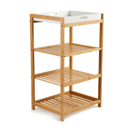 Haven Bamboo Bath Rack Natural, 3-Tier Storage