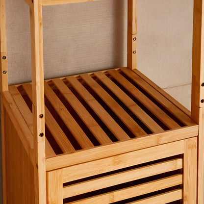 Sylvan Bamboo Storage Cabinet Natural 3-Tier, Space Saving