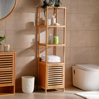 Sylvan Bamboo Storage Cabinet Natural 3-Tier, Space Saving