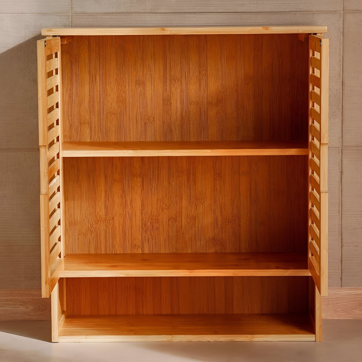 Kaelo Bamboo Bathroom Wall Cabinet Natural, Space Saving