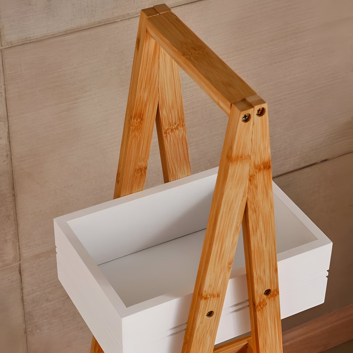 Luma White Bamboo Bath Shelf 3-Tier, Space Saving