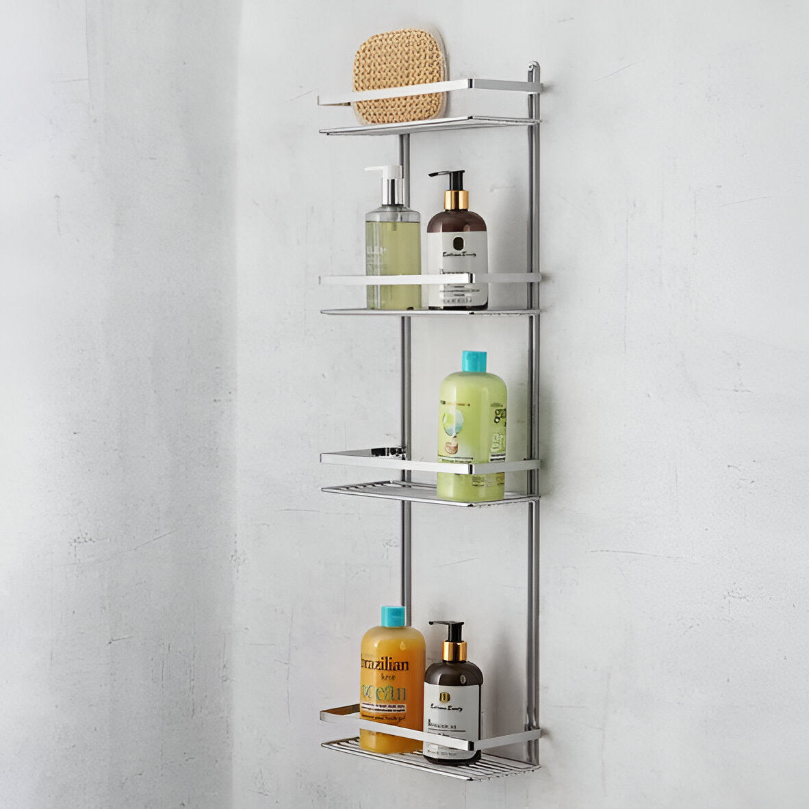 Helix Chrome Shower Caddy 4-Tier, Rust Resistant
